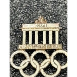 VTG 1936 XL Olympiade BERLIN Olympic Games Brandenburg Gate PIN BADGE GERMANY